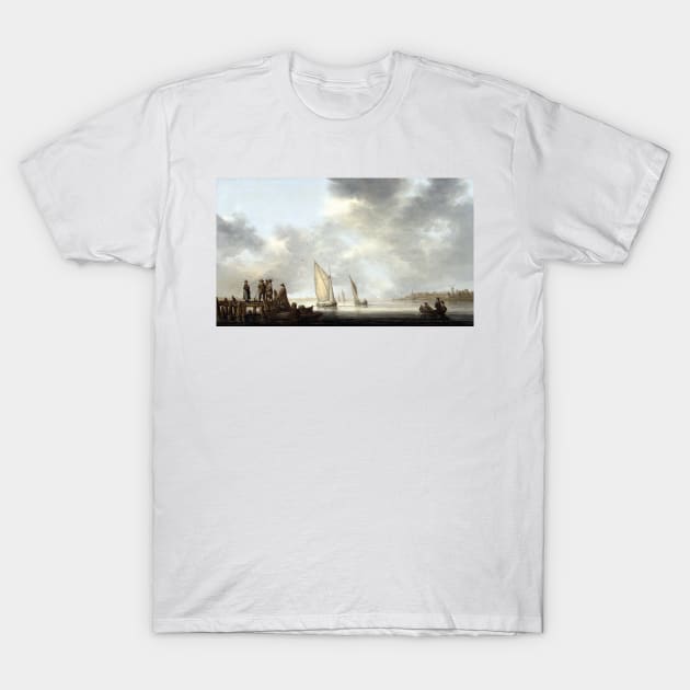 Aelbert Cuyp A Pier Overlooking Dordrecht T-Shirt by pdpress